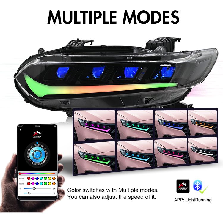 Honda Accord Headlights TT-YG-A150B / TT-YG-A150B-E / TT-YG-A150B-RGB For Honda Accord (2018–2021) Head Lamp 24 Accord Headlights