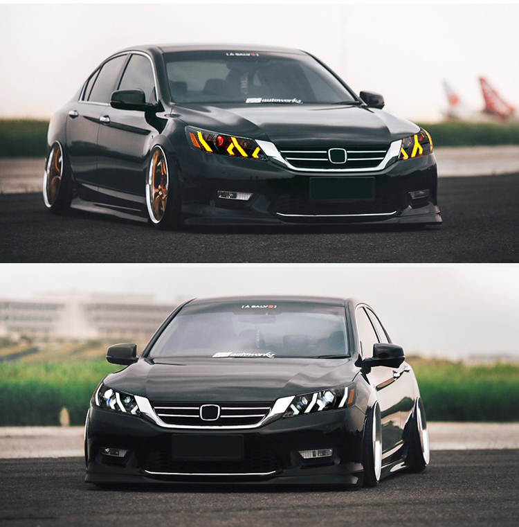 Honda Accord Headlights YG-A502 / YG-A502-E For Honda Accord (2013–2015) 4-Door Head Lamp 24 Accord Headlights