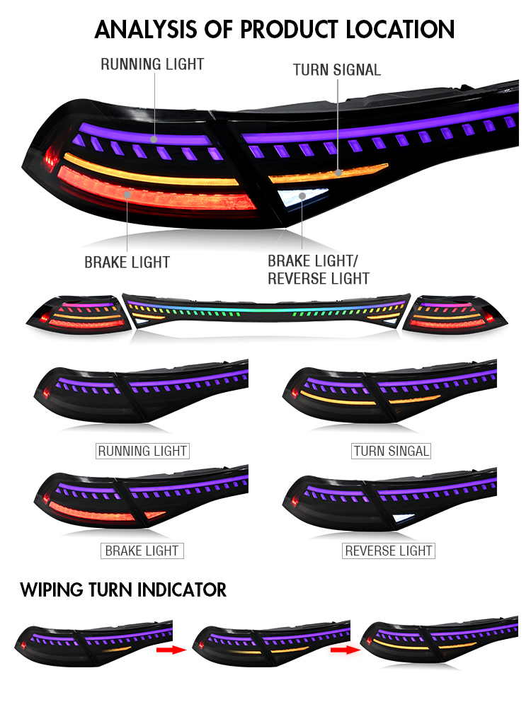 Honda Accord Tail Lights YG-B220K-RGB For Honda Accord (11th Gen) 21 Accord Tail Lights