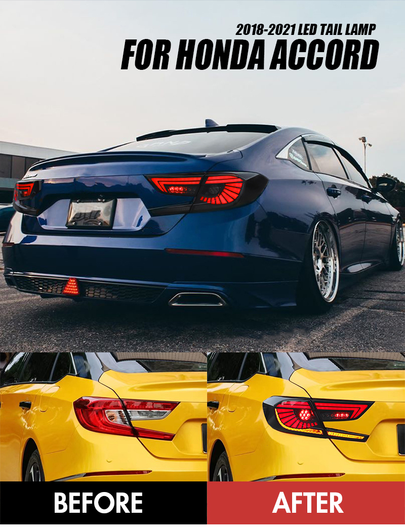 Honda Accord Tail Lights YG-B108G For Honda Accord (2018–2022) 13 Accord Tail Lights