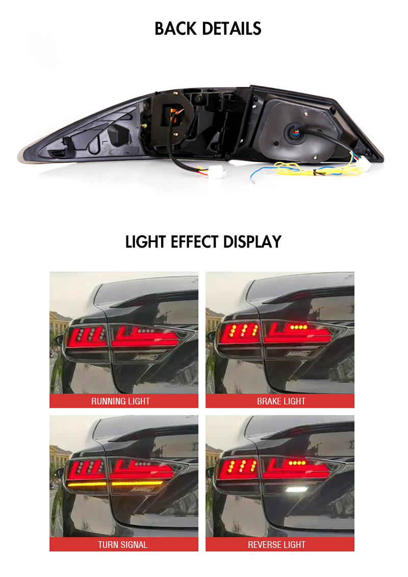 Lexus ES Tail Lights ES-B136 For Lexus ES350 / ES 300h (2013–2018) 18 Lexus ES Tail Lights
