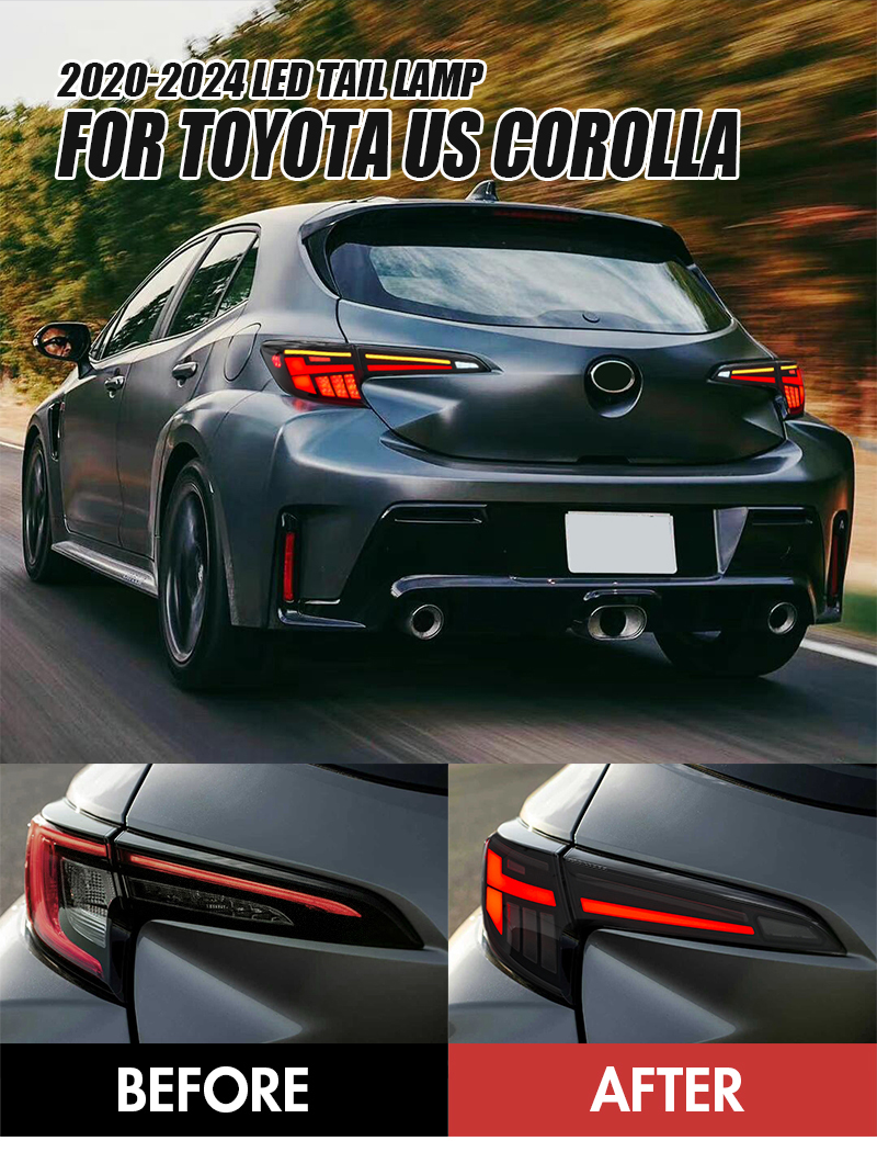 Toyota Corolla Tail Lights LL-B603-S For Toyota US Corolla Hatchback (2020–2024) 15 Corolla Tail Lights
