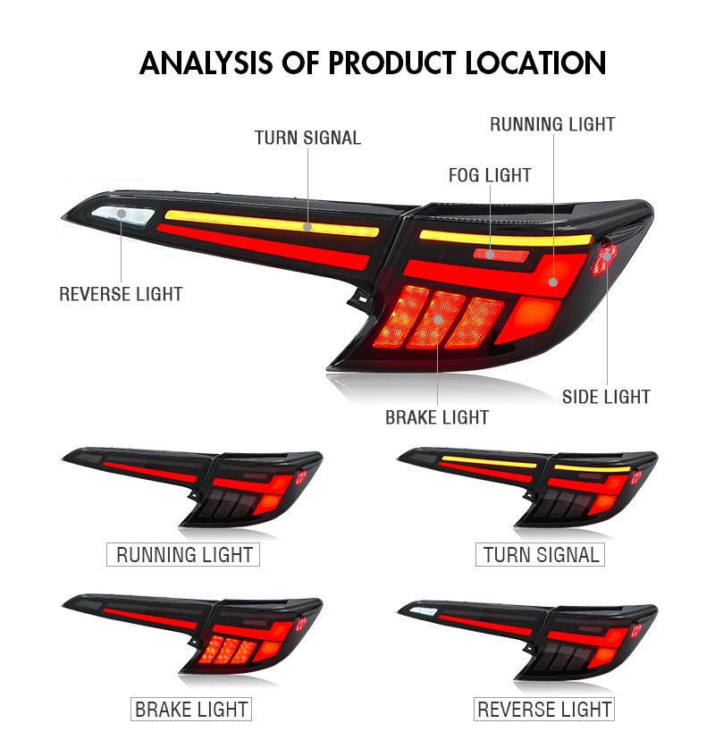 Toyota Corolla Tail Lights LL-B603-S For Toyota US Corolla Hatchback (2020–2024) 16 Corolla Tail Lights