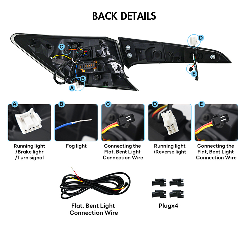 Toyota Corolla Tail Lights LL-B603-S For Toyota US Corolla Hatchback (2020–2024) 18 Corolla Tail Lights