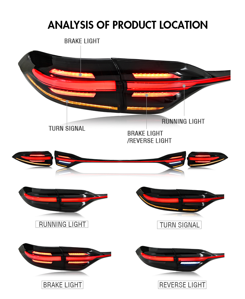Toyota US Corolla Tail Lights TT-LL-B105D For Toyota US Corolla (2020–2024) 16 Corolla Tail Lights