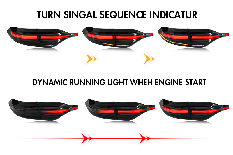 Toyota US Corolla Tail Lights TT-LL-B105D For Toyota US Corolla (2020–2024) 17 Corolla Tail Lights