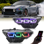 Ford Mustang Headlights YM-A530-RGB For Ford Mustang (2024–Present) - Product Gallery Thumbnail 3