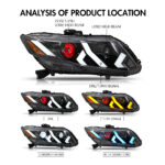 Honda Civic Headlights SY-A523 Series For Honda Civic (2012–2015) - Gambar Kecil Galeri Produk 9