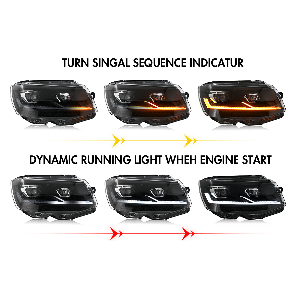 Volkswagen T6 Headlights