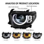 Toyota Tundra Headlights TT-A181B For Toyota Tundra (2014–2021) - Thumbnail ng Product Gallery 10