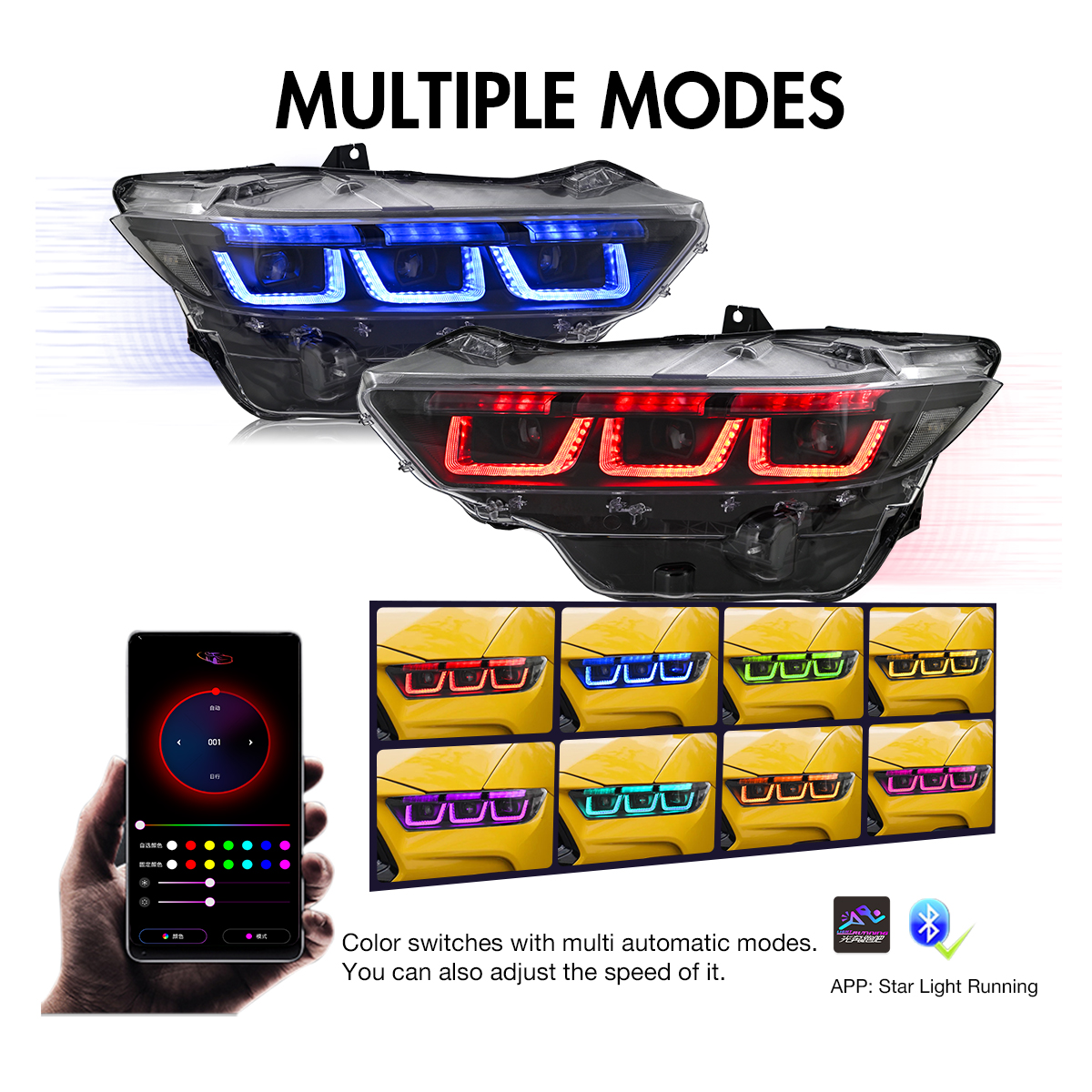 Ford Mustang Headlights YM-A530-RGB For Ford Mustang (2024–Present) - View 14