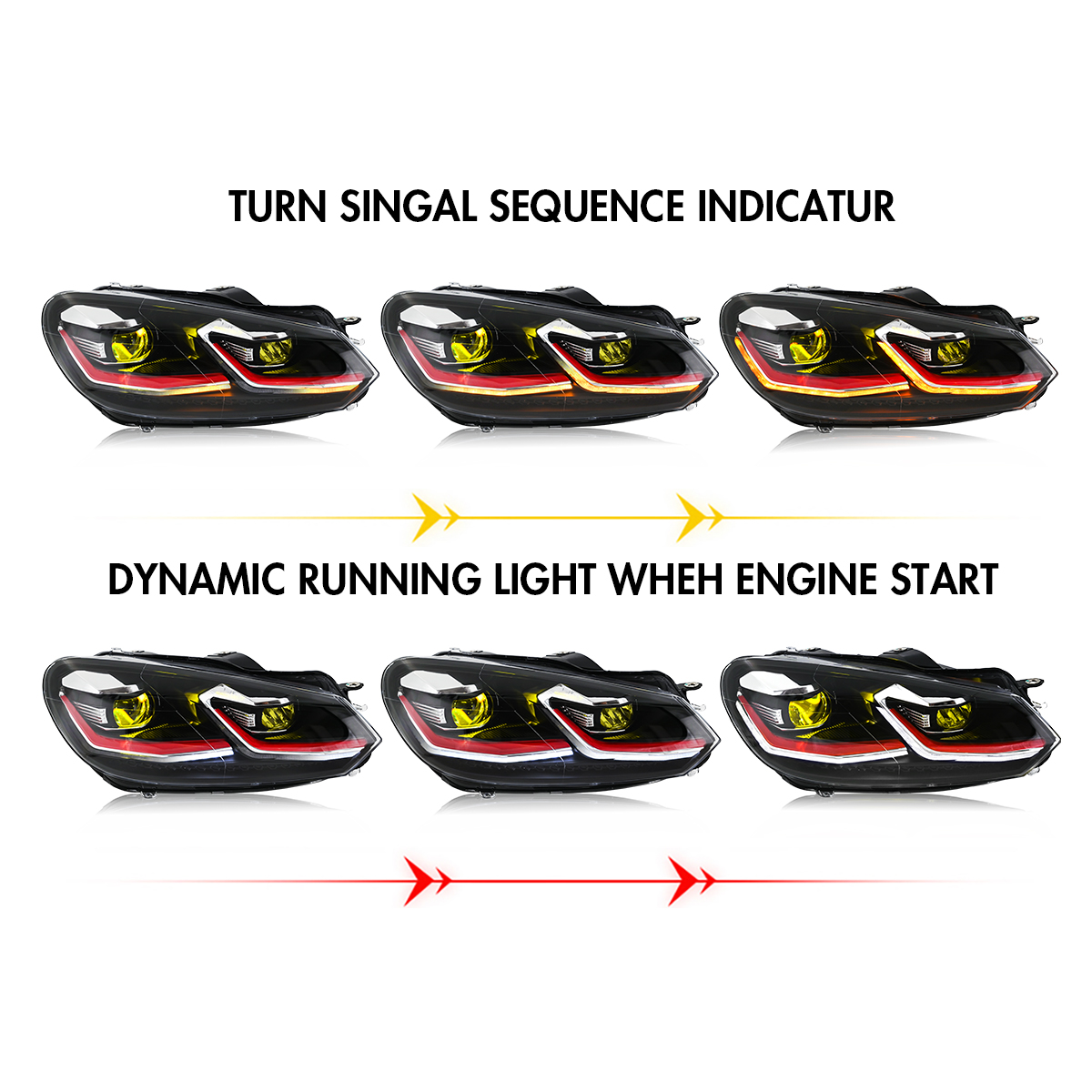 Volkswagen Golf MK6 Headlights GLF-A282-G6 For Volkswagen Golf MK6 (2010–2014) - View 13