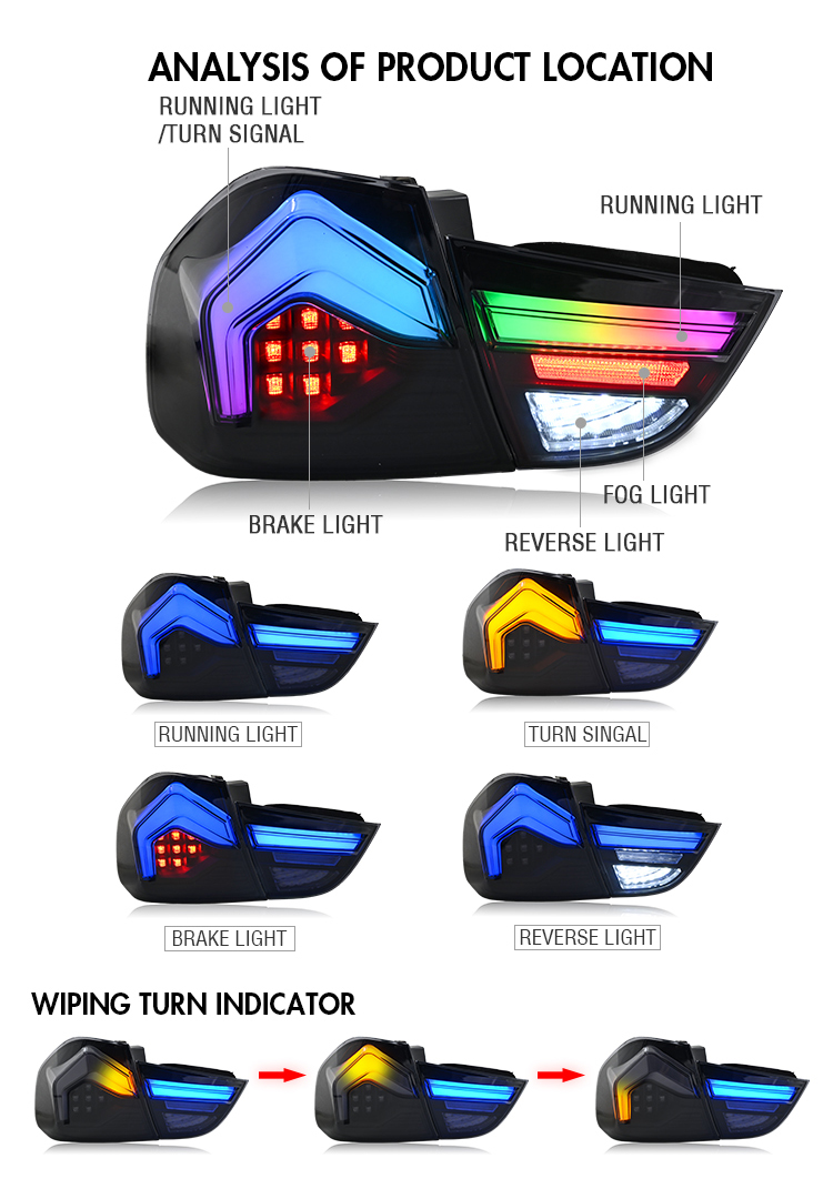 BMW 3 Series Tail Lights E90-B204-RGB For BMW E90 LCI (2009–2012) 23 BMW 3 Series Tail Lights