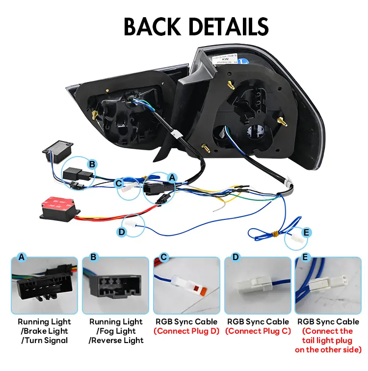 BMW 3 Series Tail Lights E90-B204-RGB For BMW E90 LCI (2009–2012) 27 BMW 3 Series Tail Lights