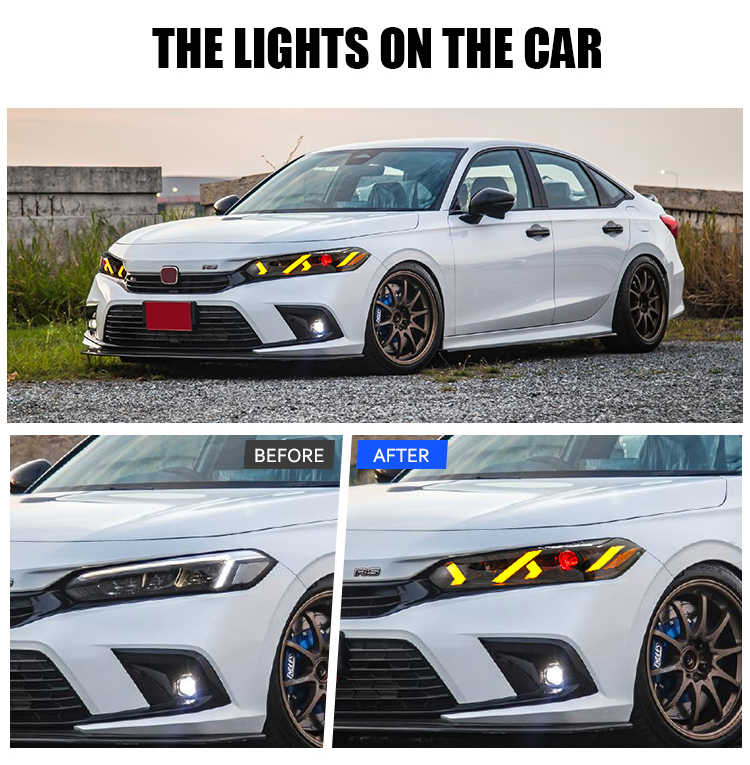 Honda Civic Headlights SY-A168B-E For Honda Civic (2022–2025) 18 思域11代兰博大灯 02