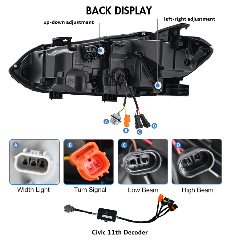 Honda Civic Headlights SY-A168B-E For Honda Civic (2022–2025) 21 思域11代兰博大灯 06
