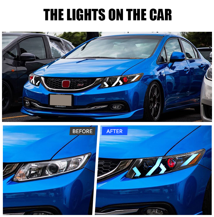 Honda Civic Headlights SY-A523 Series For Honda Civic (2012–2015) 18 Civic Headlights