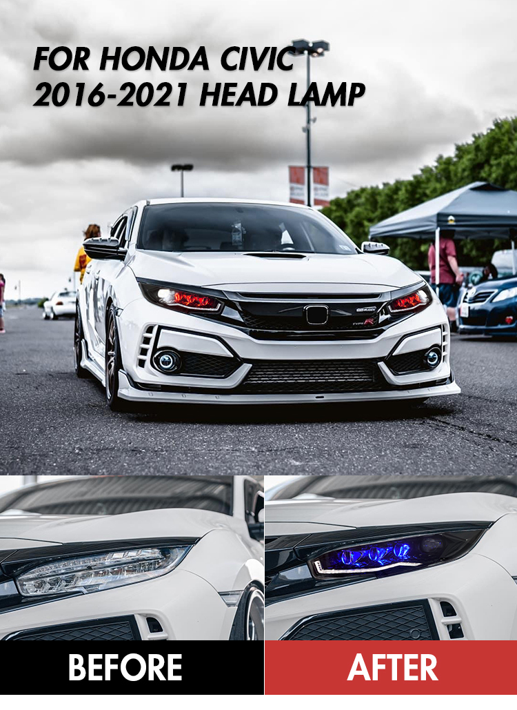Honda Civic Headlights SY-A110S For Honda Civic (2016–2021) 19 Civic Headlights