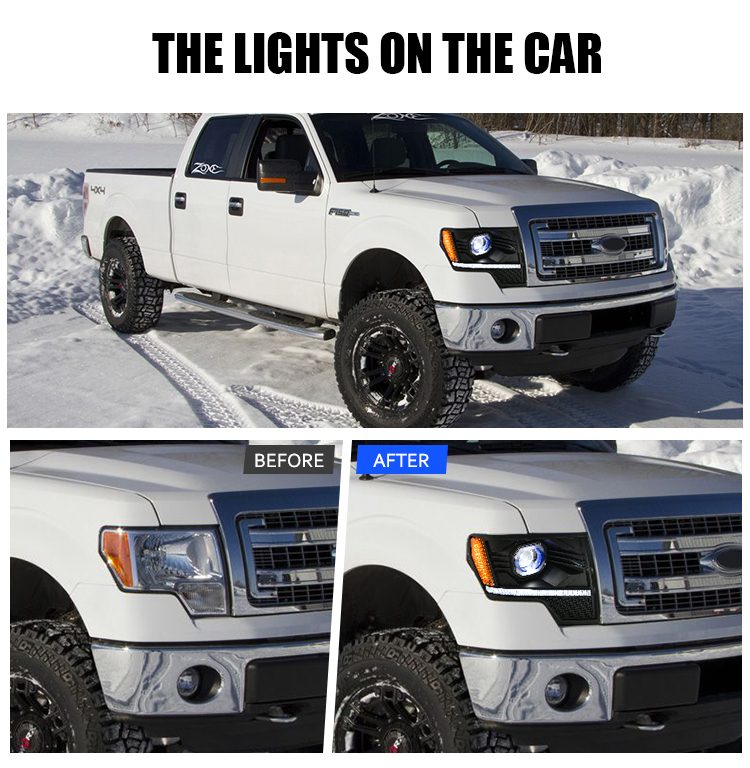Ford F150 Headlights F150-A509B For Ford F-150 (2009–2014) 18 F150 Headlights