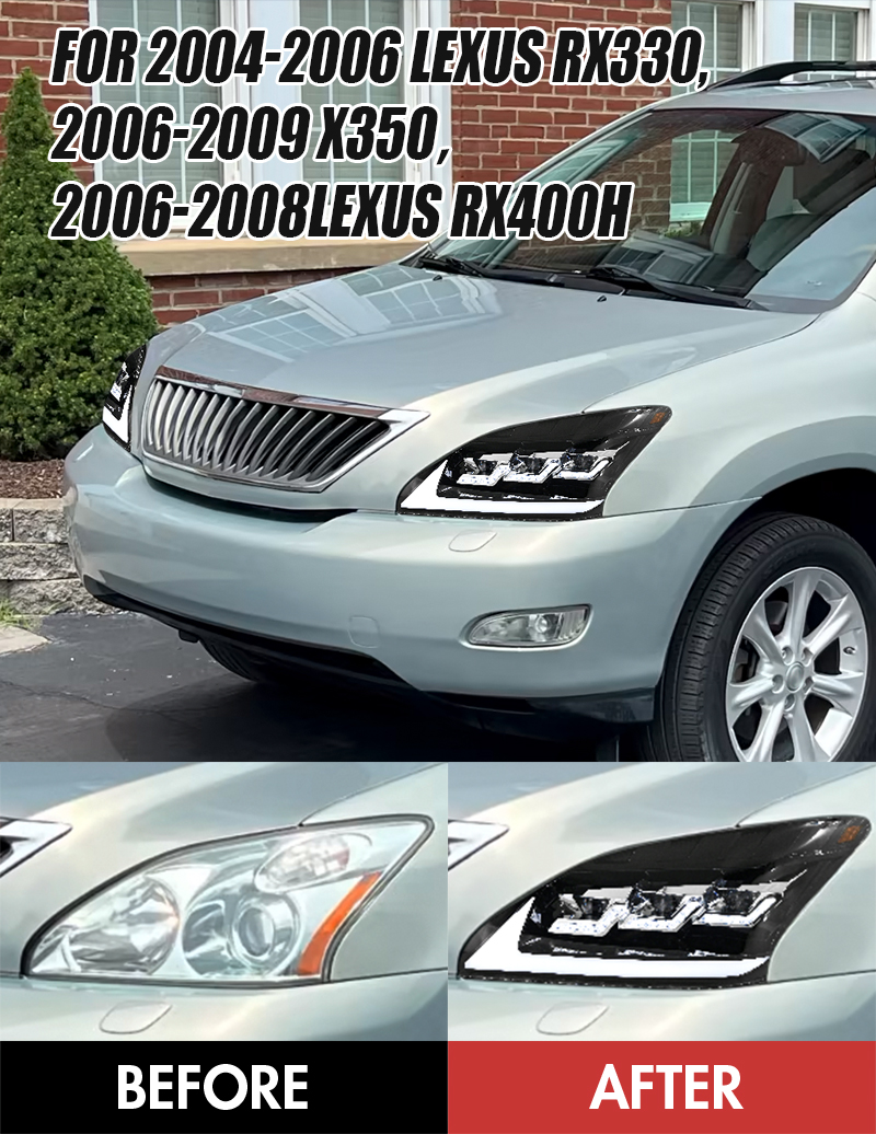 Lexus RX Headlights RX-A537 For Lexus RX330 / RX350 / RX400h (2004–2009) 15 Lexus RX Headlights