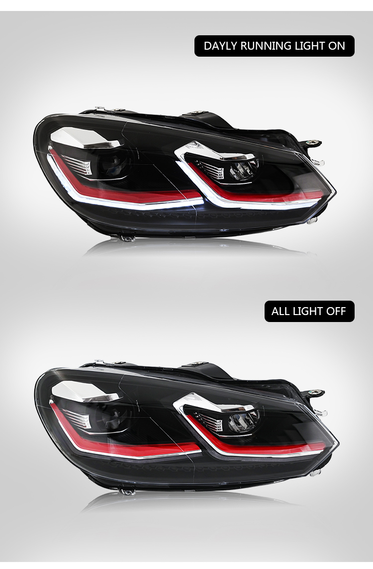 Volkswagen Golf MK6 Headlights GLF-A282-G6 For Volkswagen Golf MK6 (2010–2014) 20 Golf MK6 Headlights