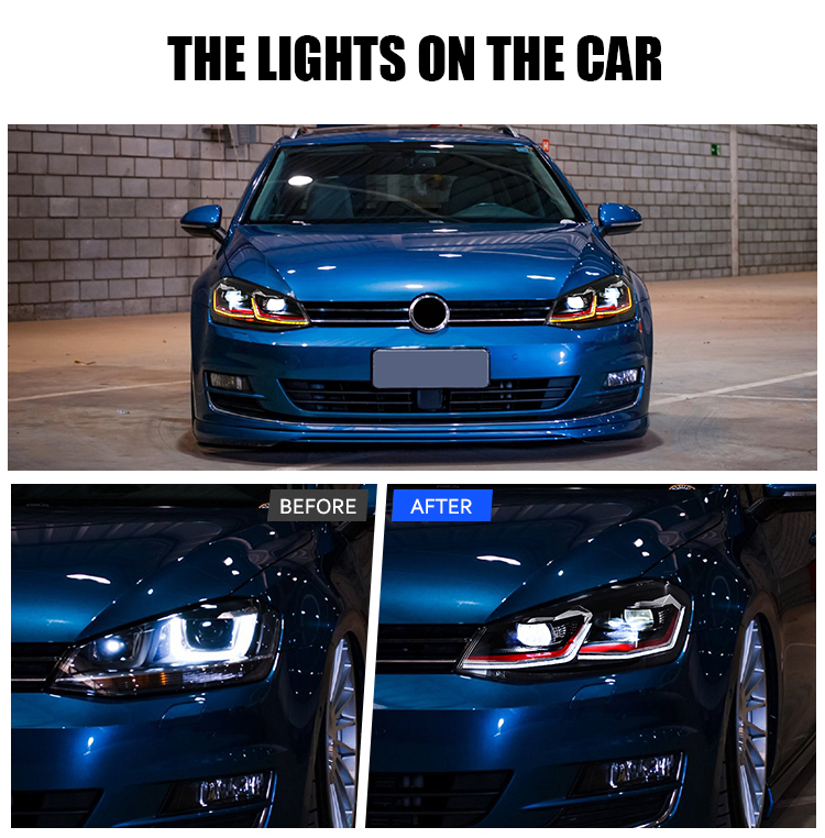 Volkswagen Golf MK7 Headlights GLF-A282-G7 For Volkswagen Golf MK7 (2015–2017) 18 Golf MK7 Headlights